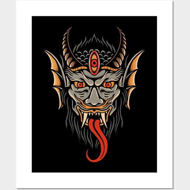 krampus smile Wall Art by adillustration